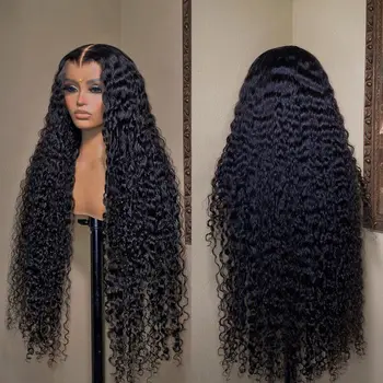 30 34 colių laisvas giliųjų bangų priekinis perukas vandens banga 13x6 hd nėrinių priekinis perukas 13x4 be klijų garbanoti nėriniai Žmogaus plaukų perukas juodaodėms moterims