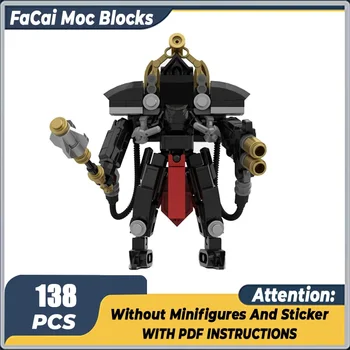 Karinio ginklo modelis Moc Building Brick Hammer Revenge Mage Technology Block Gifts Žaislas 