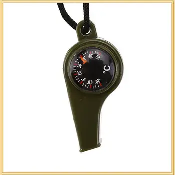 In 1 Švilpukas Kompaso termometras Daugiafunkciniai lauko išgyvenimo įrankiai Kelionės Kempingas Žygiai Įspėjamieji įrankiai Nailono kaklo virvė