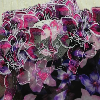 1metras didelis gėlių siuvinėjimas nėrinių sijonas apvadas siuvimo amatas 