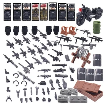 Military Specia Force Soldiers SWAT ginklas Ginklo figūrėlė MOC kaladėlių kaladėlių rinkinys Klasikinių ginklų modelių konstravimo rinkiniai Vaikų lavinamieji žaislai