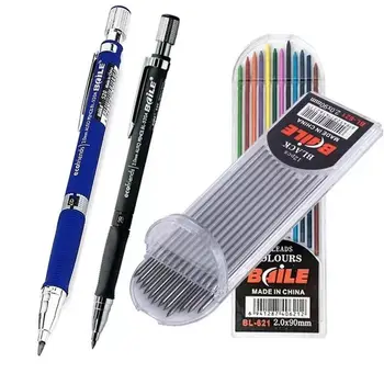 1Pcs 2.0mm mechaninis pieštukas 2B automatinis pieštuko piešimas Specialaus dizaino juoda/spalvotas papildymas Biuro mokyklos rašymo meno reikmenys