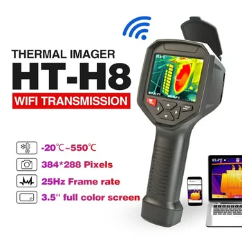 nešiojama skaitmeninė rankinė HT-H8 384 * 288 termovizoriaus infraraudonųjų spindulių vaizdo kamera