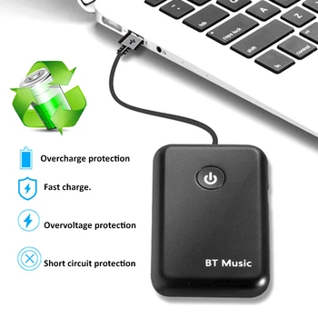 Bluetooth 5.1 Garso siųstuvo imtuvas 3.5mm AUX lizdo stereofoninis belaidis adapteris USB greitasis įkroviklis kompiuteriui TV ausinių automobilinis garsiakalbis