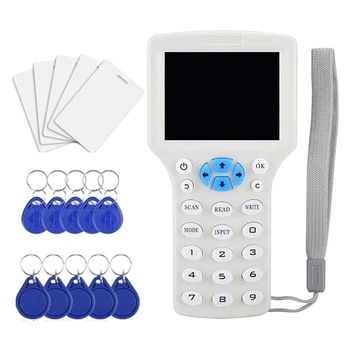 RFID NFC kopijavimo aparatų skaitytuvas 10 dažnių programuotojas ID IC kortelei / pulteliui ir 13,56Mhz UID raktų prieigos kontrolės sistema patvari