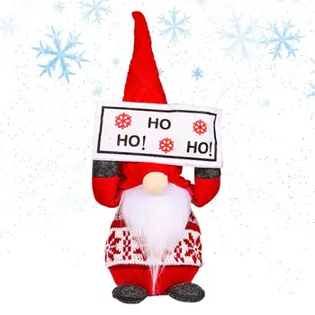 Kalėdinės nykštuko dekoracijos Pliušinė facell lėlė su LED lemputėmis Gnome figūrėlės ornamentas Kalėdų vakarėlio vaikams dovana