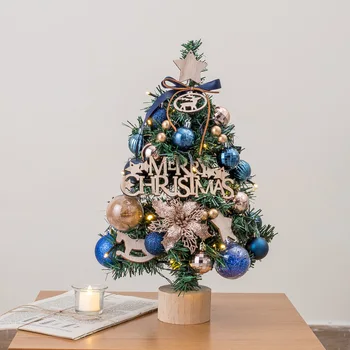 2023 Kalėdinis naujas produktas su lemputėmis Užšifruota Kalėdų eglutė Maža eglutė Darbalaukio dekoravimas Kalėdiniai dekoratyviniai gaminiai
