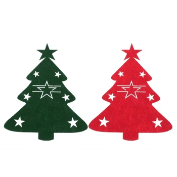 4vnt Kalėdų eglutės stalo įrankių laikiklis Veltinio peilis Kišeninių indų dekoravimas