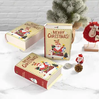 5Vnt Knygos formos kalėdinių saldainių dovanų dėžutė 