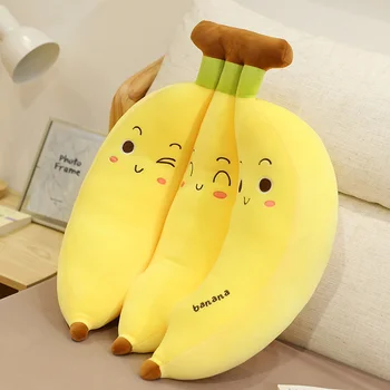 35-70cm Kūrybinis animacinis filmas Bananų pliušinė pagalvė Kawaii sofos pagalvėlė Kūdikio žaislas Miela pliušinė lėlė Vaikai Vaisių žaislai Vaikų Vaiko dovana