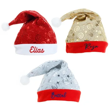 Personalizuotos kalėdinės skrybėlės Kalėdų senelio skrybėlės Individualus pavadinimas Ornamentas Kalėdų vakarėlio skrybėlė Kalėdų senelio tėvo kalėdinė skrybėlė Palankiai dovanų kepurės