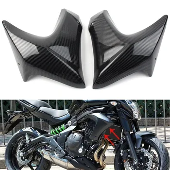 Anglies pluošto ABS motociklo įpurškimo radiatoriaus dangtelio skydelis, aptraukiantis kairę ir dešinę 2vnt Kawasaki ER6N 2012, 2013, 2014, 2015, 2016