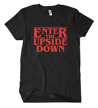 Enter The Upside Down Fun Cult Stranger Dimension Sci Fi Telekinesis marškinėliai