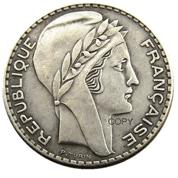 1929 Prancūzija sidabru dengtos kopijos monetos