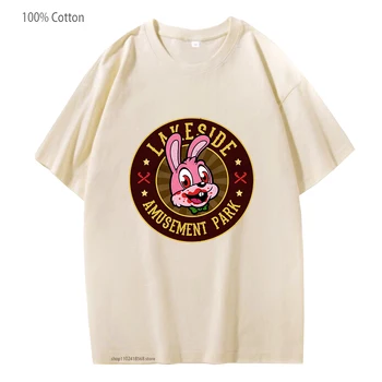 Robbiee The Rabbit Tshirts Lakeside pramogų parko marškinėliai 100% medvilniniai marškinėliai Kawaii/miela Zuikis Lėlė Tees Streetwear Moterys Vyrai