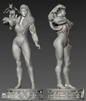 1:24 Mastelio dervos figūrinio hobio modelio rinkinys Fantastiškas miniatiūrinis žaislas Diorama moteris karys ir jaunas drakonas Nedažytas nemokamas pristatymas