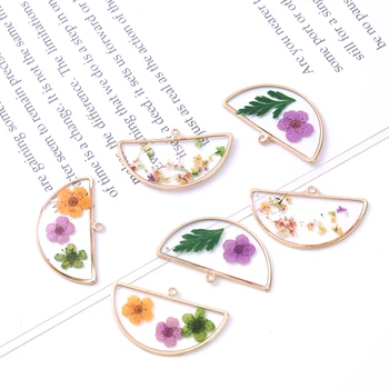2Pc 3 stilius Madingų gėlių raštas Pakabuko žavesio dizainas Ventiliatoriaus formos pakabukas Emalio pakabukas papuošalų gamybai Dervos priedai
