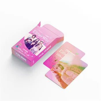 55pcs/set KPOPIVE Album Anyway LOMO Card Laser Card Glitter Card Wonyoung Gaeul Leeseo Rei Liz Girl Gift Postcard Photo Card