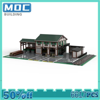 MOC statybiniai blokai Miesto ūkis Medienos malūnas Modelio architektūra 