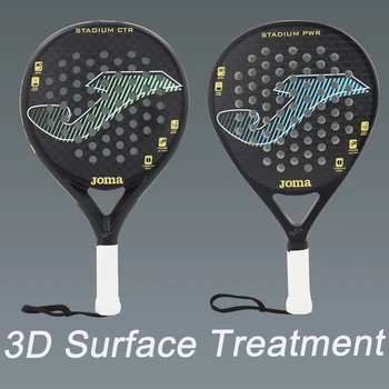 Mens Tennis Padel raketė 12K anglies pluošto 3D paviršius su minkštu EVA gydymo irklu padeliui Padelio lauko sporto treniruotėms