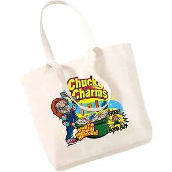 Chucky nuotaka Baisus siaubas Chucky pirkinių krepšys Moteriško rašto rankinė Laisvalaikio didelės rankinės su viršutine rankena moterims