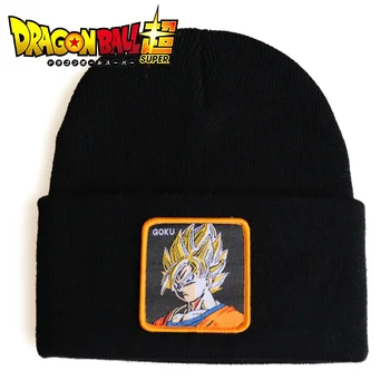 Dragon Ball Z Megzta skrybėlė Anime Son GOKU pupelės Animacinis filmas Siuvinėjimo dangtelis Dangtelis Mieli berniukai Žiema Šilta lauko kepurė Šaunios vaikų dovanos