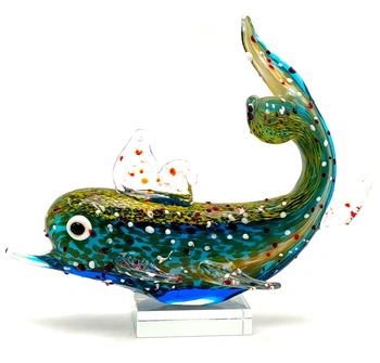 pūsto stiklo žuvies figūrėlė gyvūnas Tropiniai rankdarbiai Miniatiūros Akvariumo dekoras