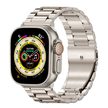 Nerūdijančio plieno dirželis Apple Watch Ultra Band 49mm išmanusis laikrodis Metalinė apyrankė iwatch 7 6 5 4 3 SE 8 45mm 41mm 38mm 40mm 44mm