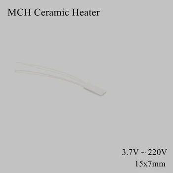 15x7mm 5V 12V 110V 220V MCH aukštos temperatūros keraminis šildytuvas kvadratinis aliuminio oksidas Elektrinė šildymo plokštė Plate Band HTCC Metal Plaukai sausi