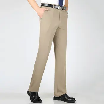 Aukštos kokybės korėjiečių mados laisvalaikio kelnės Vyrai Tiesios Formalios ilgos kelnės Suaugusiems Vienspalvis Plokščio dizaino kostiumas Kelnių verslas D83