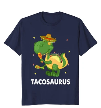 Juokingi Tacosaurus marškiniai Cinco De Mayo Taco Dinosaur T Rex marškinėliai Vyrai trumpomis rankovėmis Juokingi
