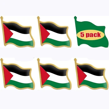 1 arba 5 vnt Palestinos vėliavos atvartų smeigtukai Birūs - metaliniai Palestinos nacionaliniai atlapų smeigtukai - metalinis suvenyras skrybėlių drabužių kuprinei