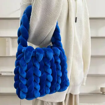 Stilingas krepšys Išskirtinė rankinė Soft Touch Moterų nėrimo piniginė Piniginė Drabužių derinimas