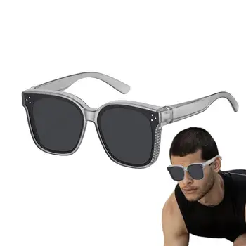 UV apsauga Nuo saulės akiniai Polarizuoti juodi akiniai nuo saulės Nešiojami matiniai apdailos akiniai nuo saulės Juodi akiniai nuo saulės vyrams Dviračių sportas