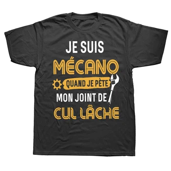 Tu žinai, kad aš esu Mechano marškinėliai Juokingas prancūziškas tekstas Tėtis Dovanų darbuotojas Humoras Vintage Tee Casual Cotton Unisex Summer marškinėliai ES dydis