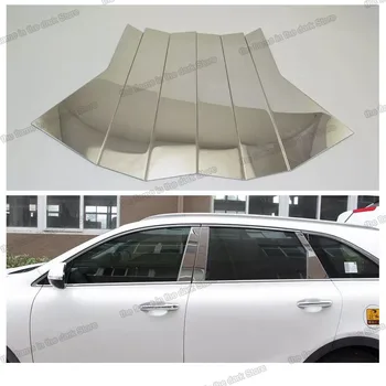 blizgus sidabras Nerūdijančio plieno automobilių langų apdaila Kia Sorento 2015 2016 2017 2018 2019 2020 Prime priedai Automatinis stilius