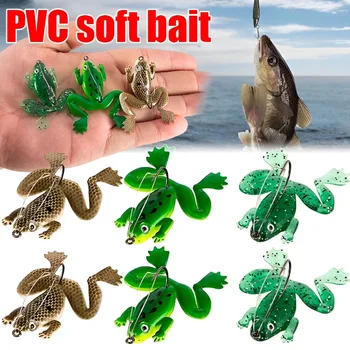 5.2g/6cm Patvarus nešiojamas Lifelike Naujas guminis varlių suktukas Skęstantis bosas Masalas PVC minkštas žvejybos masalas Žvejybos priedai
