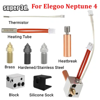 skirta Elegoo Neptūno 4 Hotend Kit Heater 24V 50W termistoriaus NTC100K Heatbreak antgalių blokas Elegoo Neptūno 4 3D spausdintuvo dalims