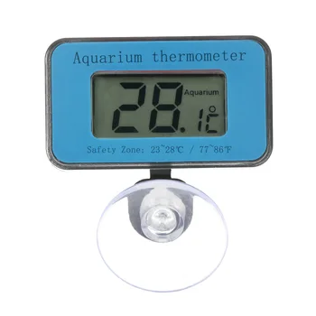 skaitmeninis LCD akvariumo termometras su siurbtuku vandeniui atsparus mini vidaus bako termometro temperatūros matavimo ekranas