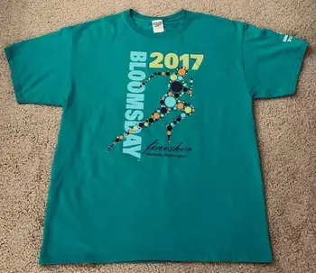 Bloomsday Road Race 2017 finišavęs Spokane Washington marškinėliai L dydis