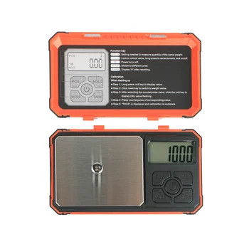 Populiariausios DK46006-N kišeninės skaitmeninės svarstyklės su apsauginiu dėklu Didelio tikslumo svėrimo įrankis