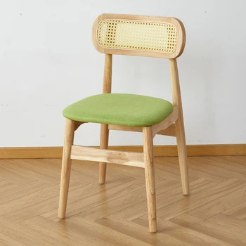 Soft Velvet High Dining Kėdės Rotango dizainas Medžio dizaineris Mobilios valgomojo kėdės Nordic Lounge Silla Comedor namų baldai
