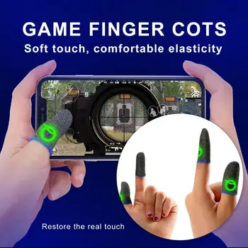 2Pcs Anti-sweat Game Finger Cots Touch Screen Nykščio apsauga pramogoms