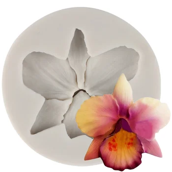 Sugarcraft gėlių silikoninės formos orchidėjų fondantų formos 
