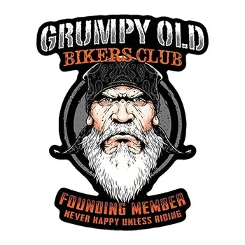 Grumpy Old Men Decal Grumpy Old Man lipdukai motociklams Automobilių langų lipdukų skydelis Dekoravimas nešiojamiesiems kompiuteriams
