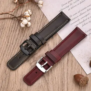 Vintažinis odinis laikrodžio dirželis 22mm 20mm odinė apyrankė Calfskin Pakeisti rankinio laikrodžio dirželius Laikrodžių priedai Vyrai Moterys