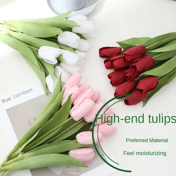 Aukščiausios klasės prisilietimas Drėkinančios tulpės dirbtinės gėlės - patirkite išskirtinį grožį ir eleganciją savo namuose DécorTransform