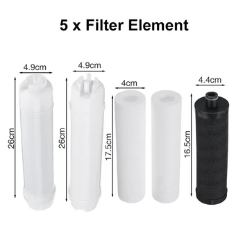 Maišytuvo vandentiekio vandens filtro kasečių rinkiniai 3+2 ultrafiltracijos geriamojo vandens filtrų sistemai Pagrindinis virtuvės vandens valytuvas
