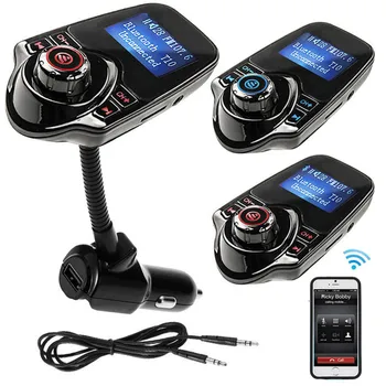 Belaidis FM moduliatorius AUX Audio MP3 grotuvas USB automobilinis įkroviklis Laisvų rankų įranga Su Bluetooth suderinamas automobilinis rinkinys FM siųstuvas Automobiliniai priedai