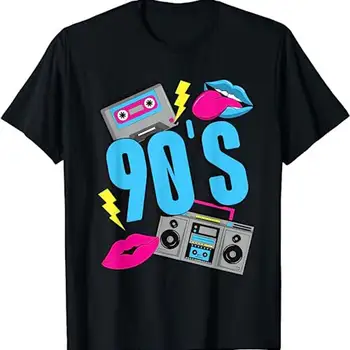Atgal į 90-ųjų aprangą Retro vakarėlio kostiumo tema Marškinėliai SweaT 16378